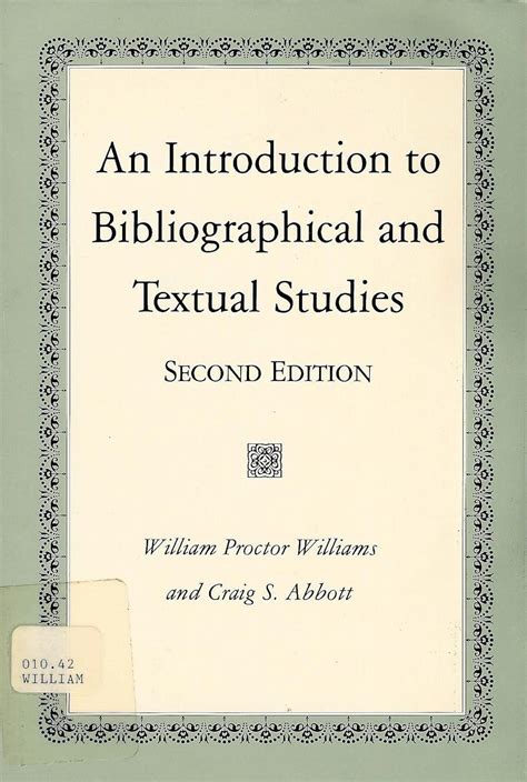 an introduction to bibliographical and textual studies Doc