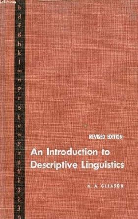 an introduction to descriptive linguistics Epub