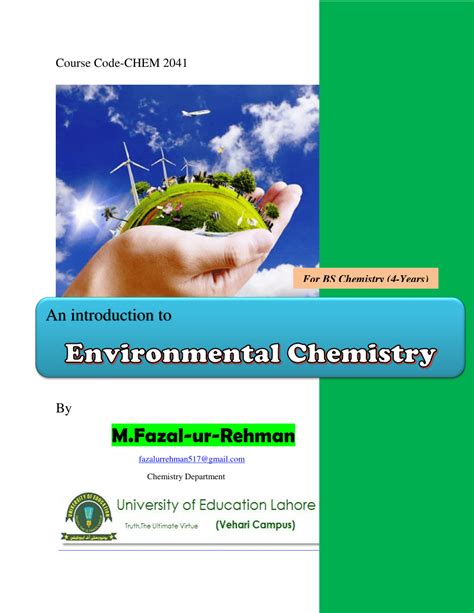 an introduction to environmental chemistry Epub