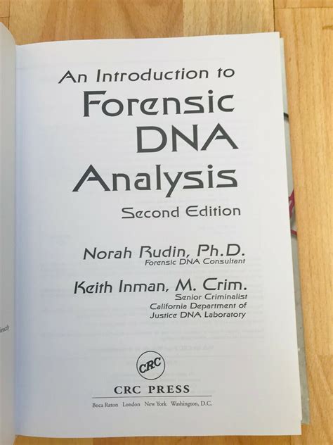 an introduction to forensic dna analysis second edition PDF