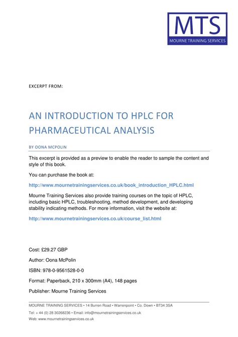 an introduction to hplc for pharmaceutical analysis 65802 pdf Reader