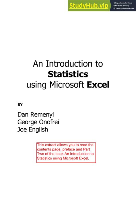 an introduction to statistics using microsoft excel Reader