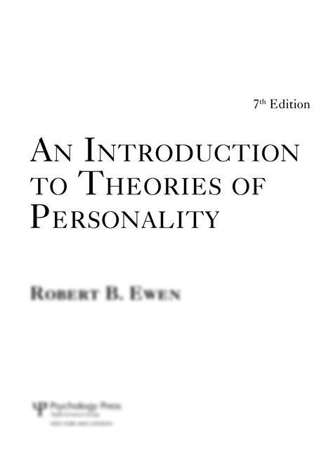 an introduction to theories of personality 7th edition Doc