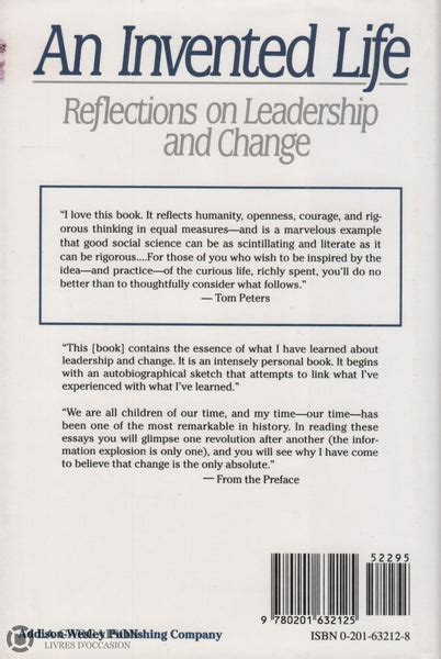 an invented life reflections on leadership and change PDF