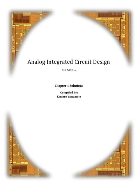 analog integrated circuit design carusone solutions PDF