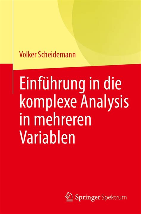 analysis mehreren variablen komplexe variable Reader