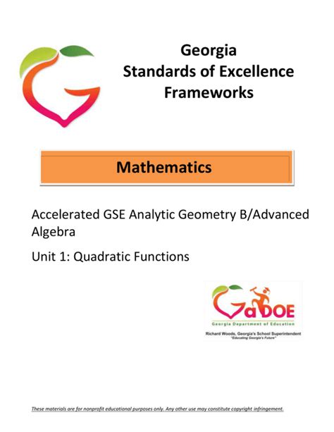 analytic geometry georgia unit 1 lessons Kindle Editon