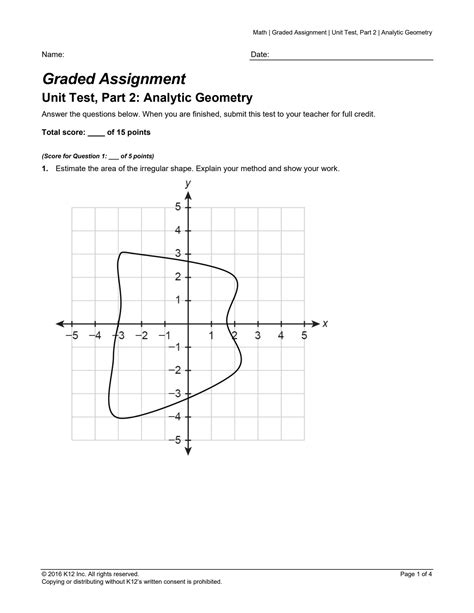 analytic geometry unit 1 test answers Reader