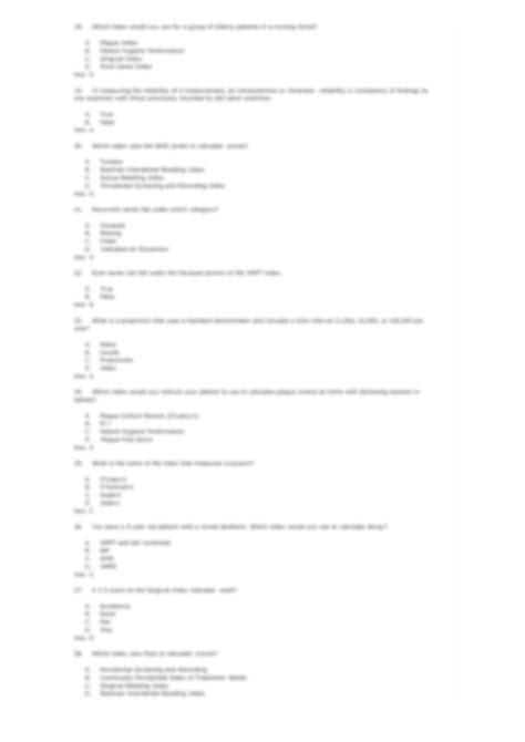 analytical epidemiology multiple choice questions answers Reader