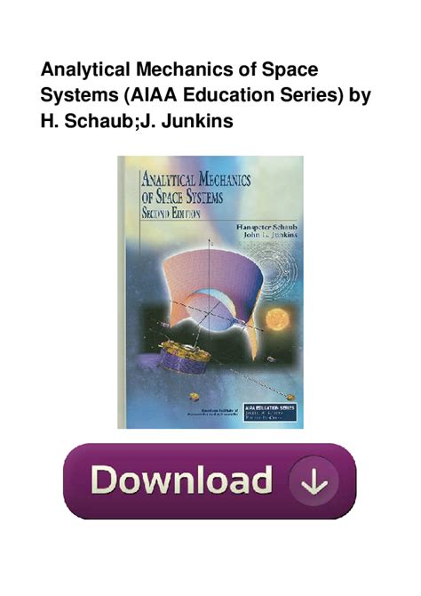 analytical mechanics of space systems solutions manual PDF