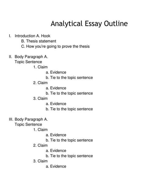 analytical research paper outline template Epub