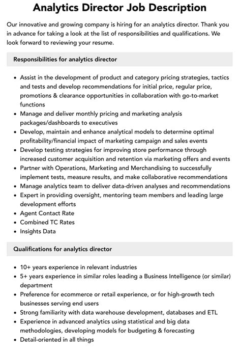 analytics director jobs