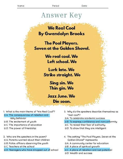 analyze poem quiz multiple choice Reader