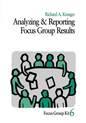 analyzing and reporting focus group results focus group kit PDF