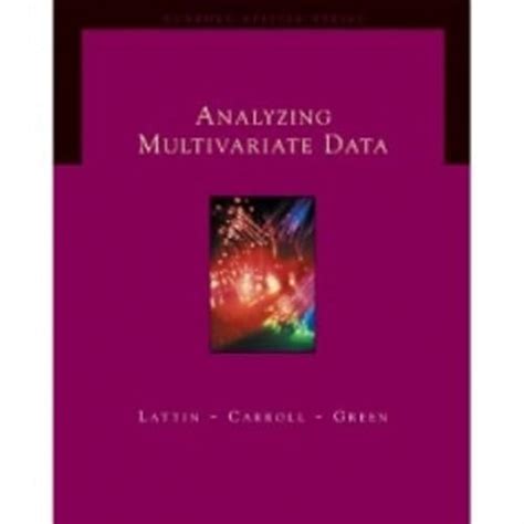 analyzing multivariate data with cd rom duxbury applied series Epub