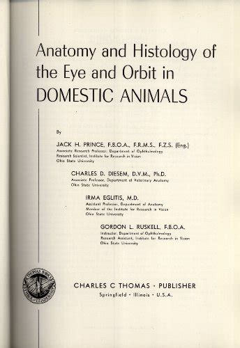 anatomy and histology of the eye and orbit in domestic animals PDF