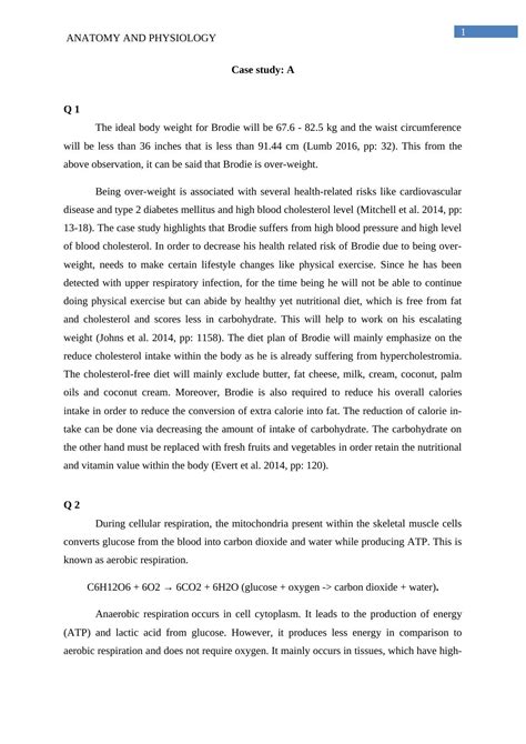 anatomy physiology case study answer key PDF