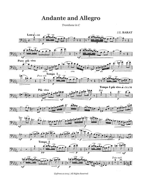 andante et allegro solo trombone and piano sheet music Epub