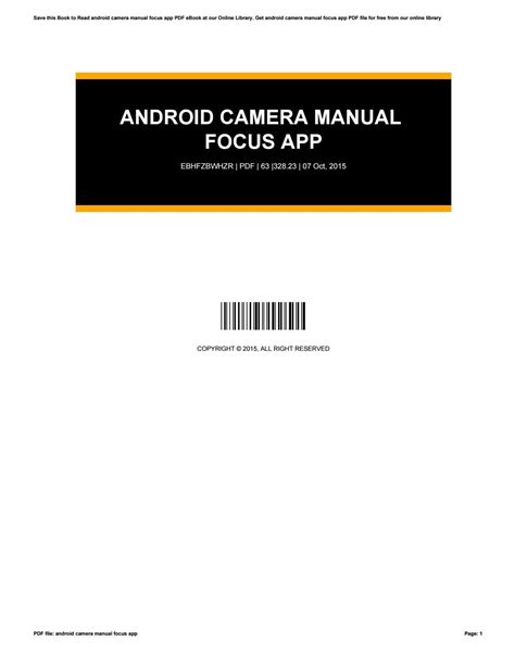 android camera manual focus code Reader