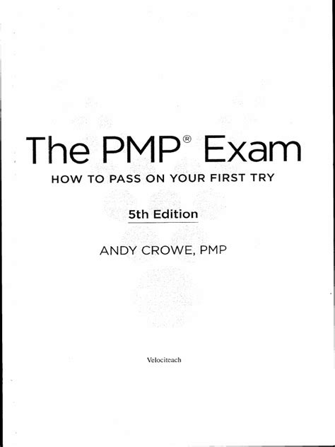 andy crowe pmp book 5th edition Doc
