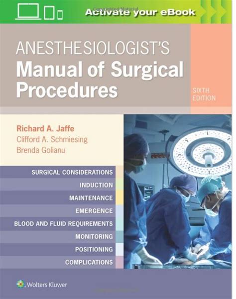 anesthesiologist manual of surgical procedures pdf free download PDF