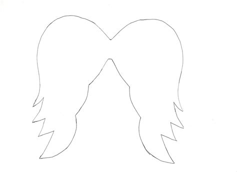 angel wings back cut out template Kindle Editon