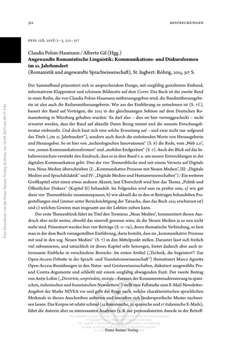 angewandte romanistische linguistik kommunikations diskursformen Kindle Editon