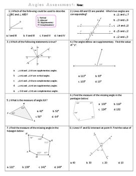 angle relationships answer key Reader