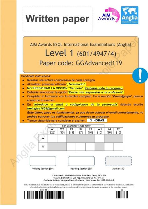 anglia examination syndicate preliminary level sample papers PDF