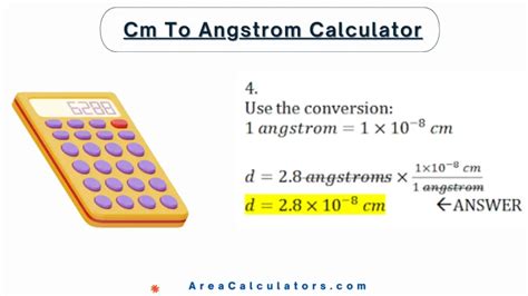 angstroms per cm