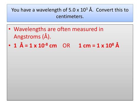 angstroms to centimeters