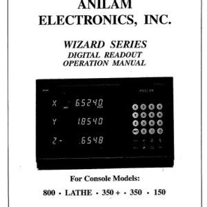 anilam wizard 100 manual pdf Kindle Editon