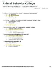 animal behavior college final exam answers Doc