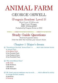 animal farm test answer key orwell Kindle Editon