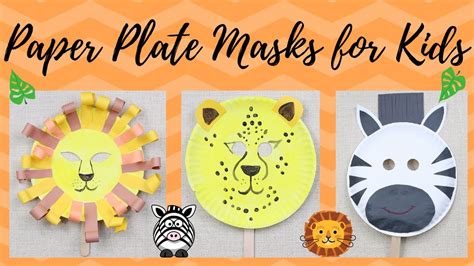 animal mask patterns paper plate PDF