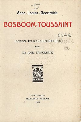 annalouisageertruida bosboomtoussaint levens en karakterschets Epub