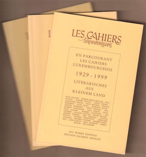anniversairs les cahiers luxembourgeois no 2 Doc