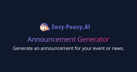 announcement ai generator