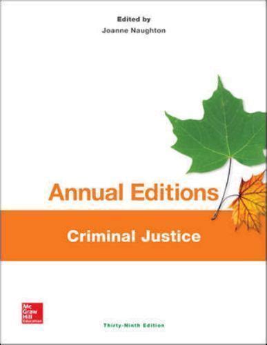 annual editions criminal justice 39 or e Kindle Editon