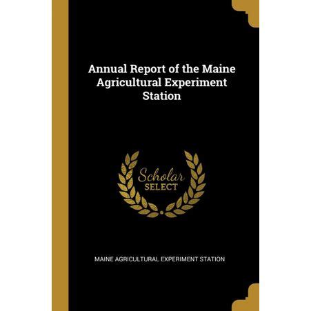 annual report agricultural experiment station Doc