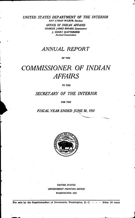 annual report commissioner indian affairs Reader