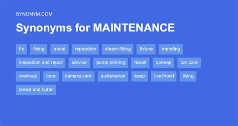 another word for maintenance