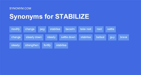 another word for stabilise