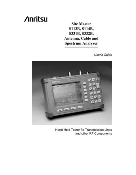 anritsu s113b s114b s331b s332b programming user guide Kindle Editon