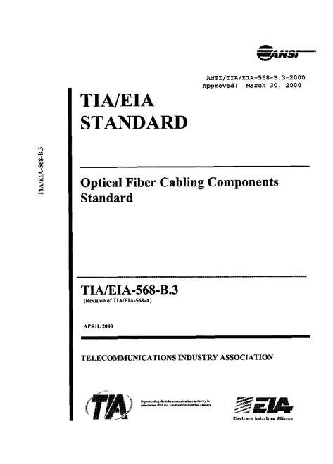 ansi tia eia 568 b 3 optical fiber standards