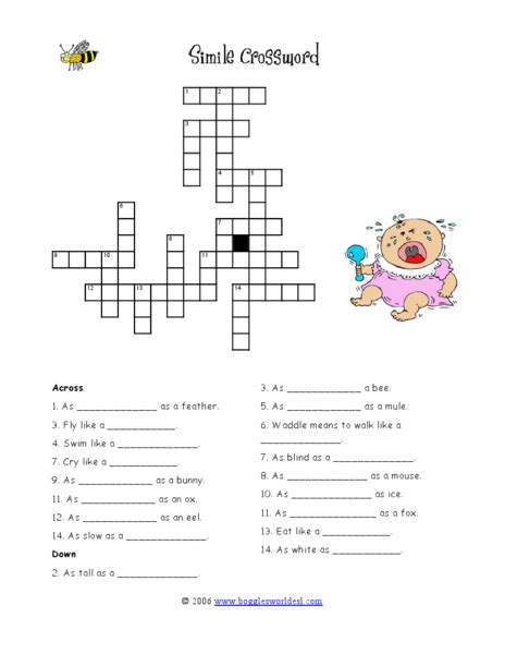 answer for simile crossword PDF