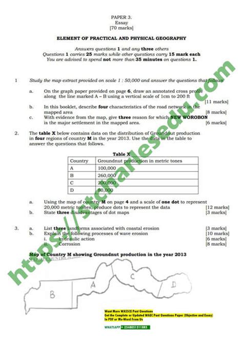 answer for waec geography paper 3 Reader