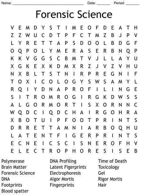 answer forensic science word search Reader