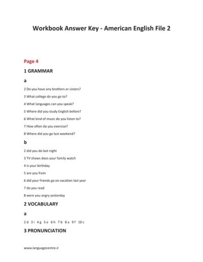 answer key american english file 2 Kindle Editon