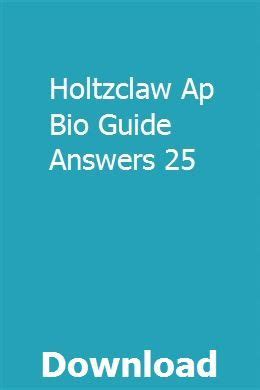 answer key ap bio holtzclaw Reader